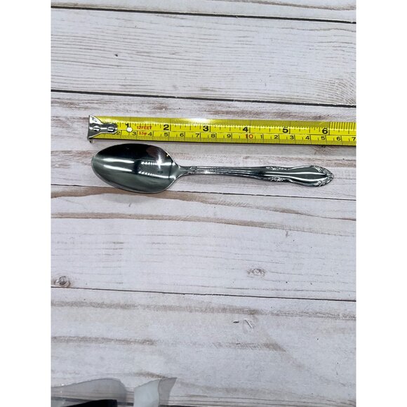 Oneida Mansfield Teaspoon Stainless Silverware Lot of 4 Replacement Floral 6" - Picture 8 of 9